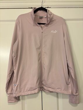 Puma Light Pink Full-Zip Bomber Jacket